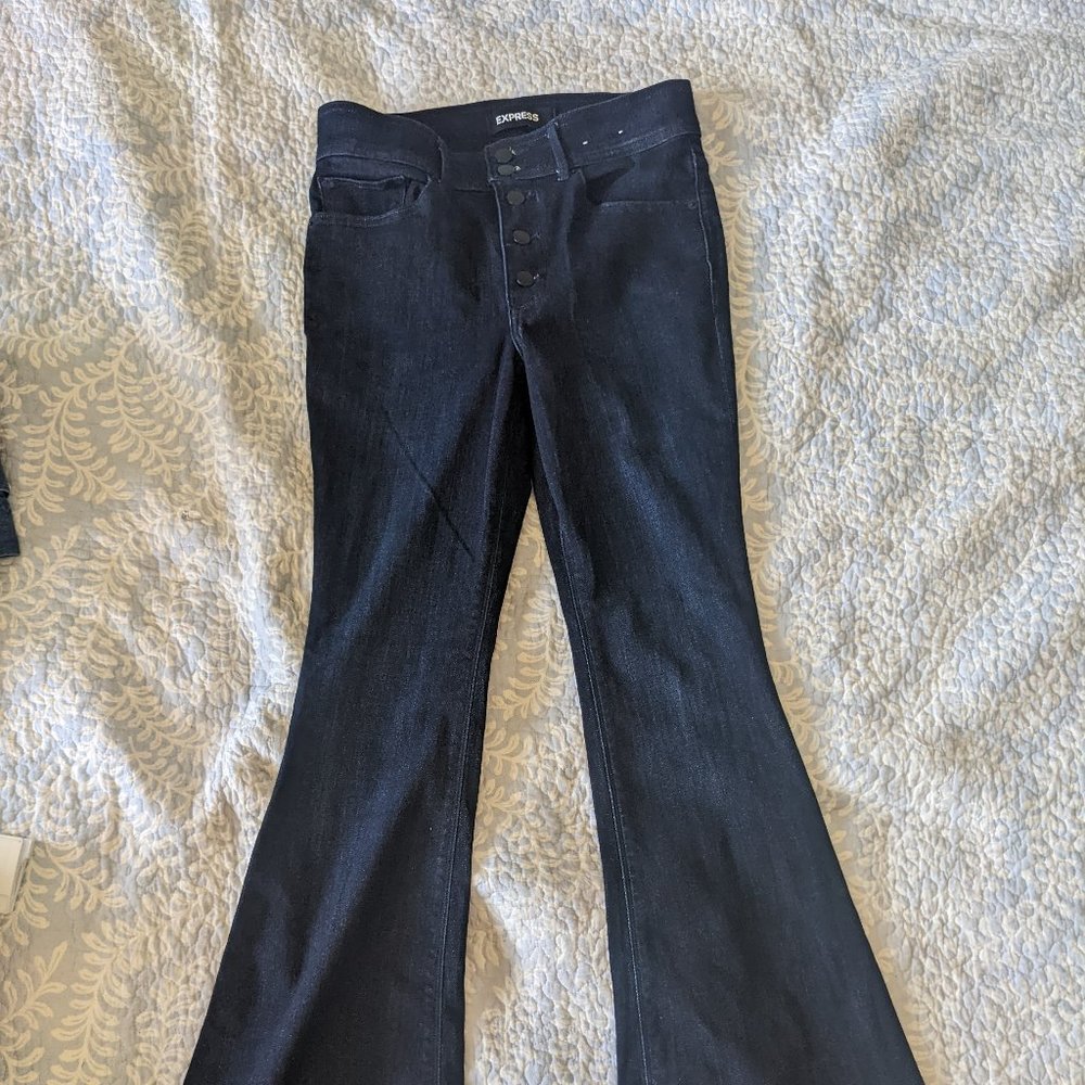 Express Bell Flair stretch jeans